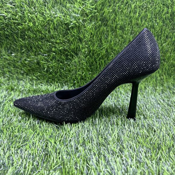 ZARA Women’s Black Studded Closed Pointed Toe High Heels Pumps Shoes Size 37/US7 - Picture 7 of 16